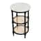 Hello Honey® 28" Round Wood End Table with Marble Top